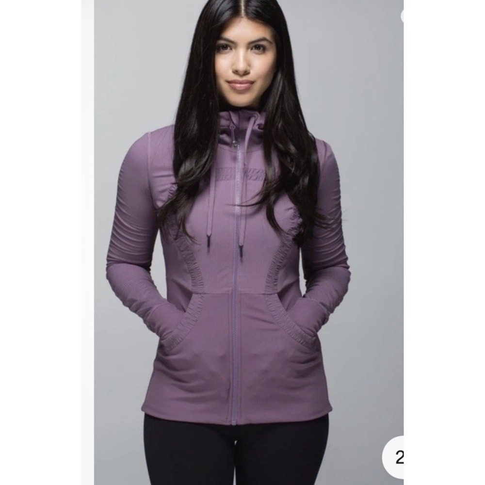 Lululemon Women's Size 6 Dance Studio Jacket III Purple Fog Hoodie Full Zip